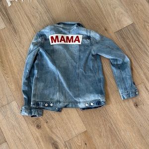 Ingrid and Isabel MAMA jean jacket